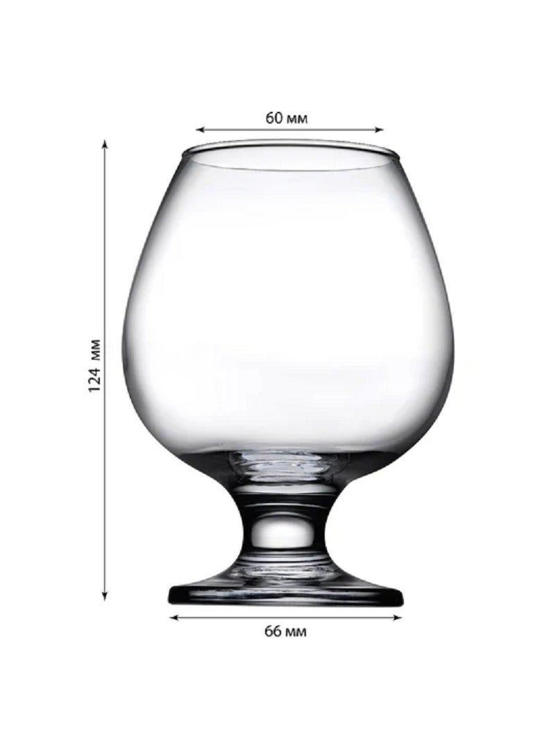 باساباتشي طقم كؤوس براندي وكوognac 6 قطع سعة 395 مل، ارتفاع 124 مم، قطر 60 مم - Image 3