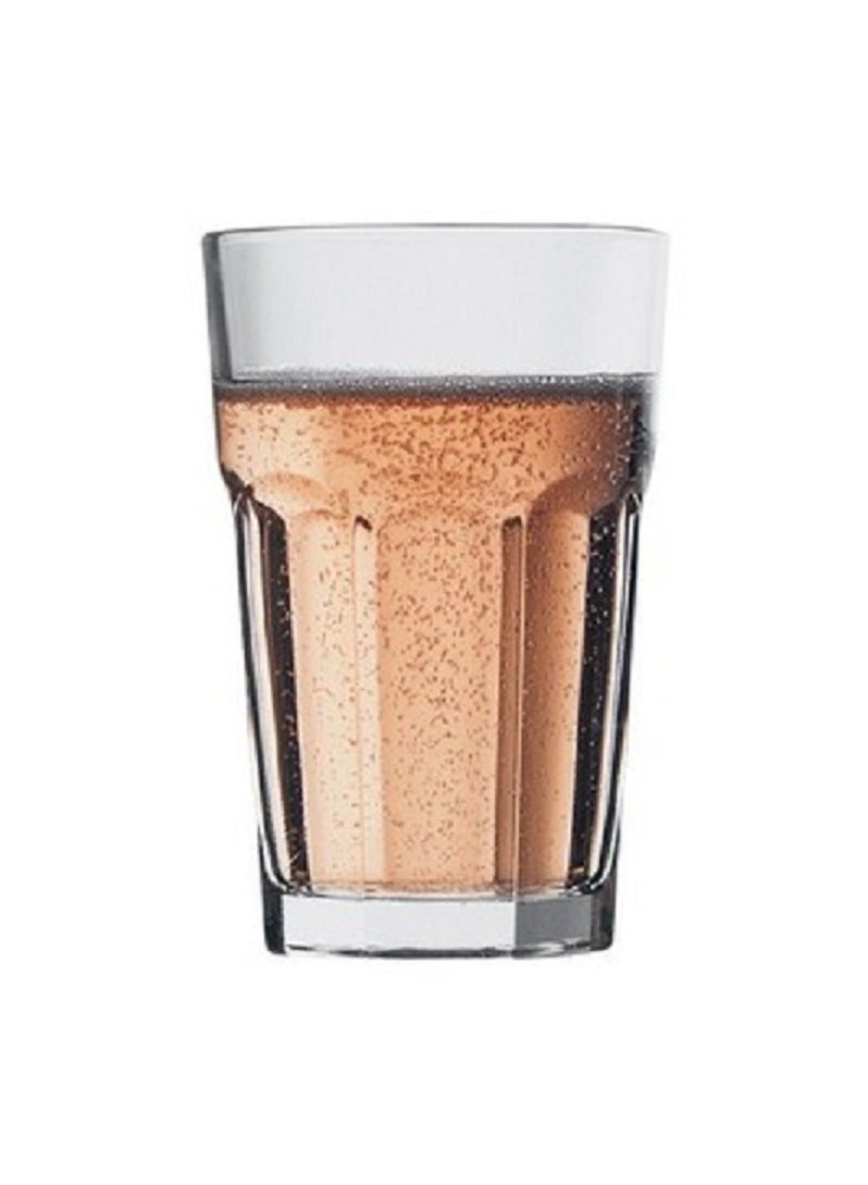 باساباتشي طقم كؤوس عصير ومشروبات طويلة 6 قطع بتقنية V-Block مع طلاء مضاد للميكروبات - كازابلانكا سعة 295 مل، ارتفاع 120 مم، قطر 78 مم، مقسّى بالكامل - Image 3