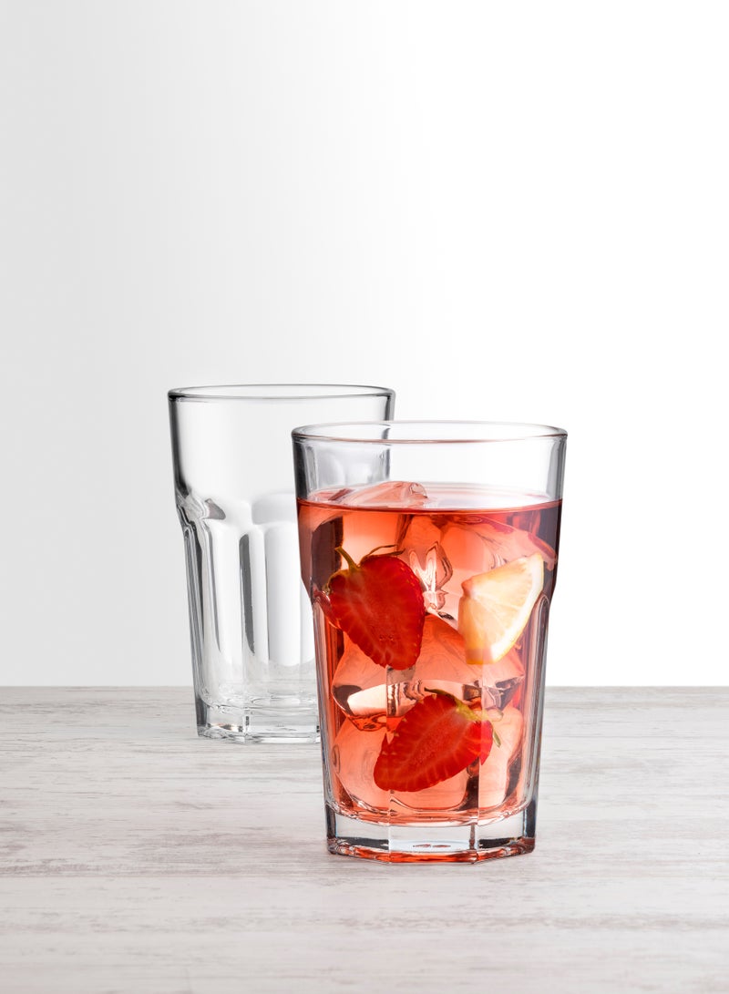 باساباتشي طقم كؤوس عصير ومشروبات طويلة 6 قطع بتقنية V-Block مع طلاء مضاد للميكروبات - كازابلانكا سعة 295 مل، ارتفاع 120 مم، قطر 78 مم، مقسّى بالكامل - Image 5