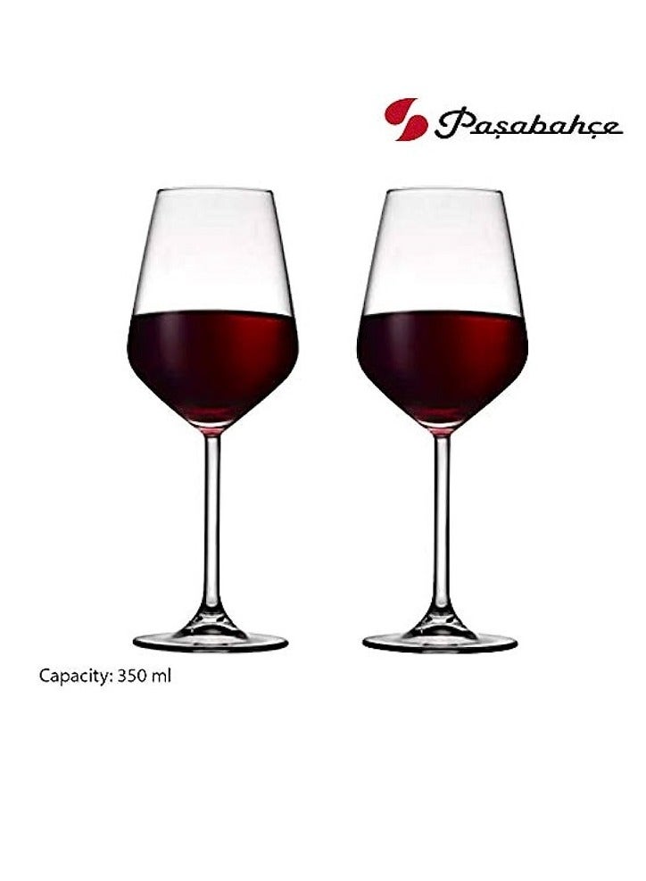 Pasabahce 2 Pieces Allegra White Wine Glass Set 350 Ml, 217 Mm Height, 57 Mm Diamater Clear - Image 5
