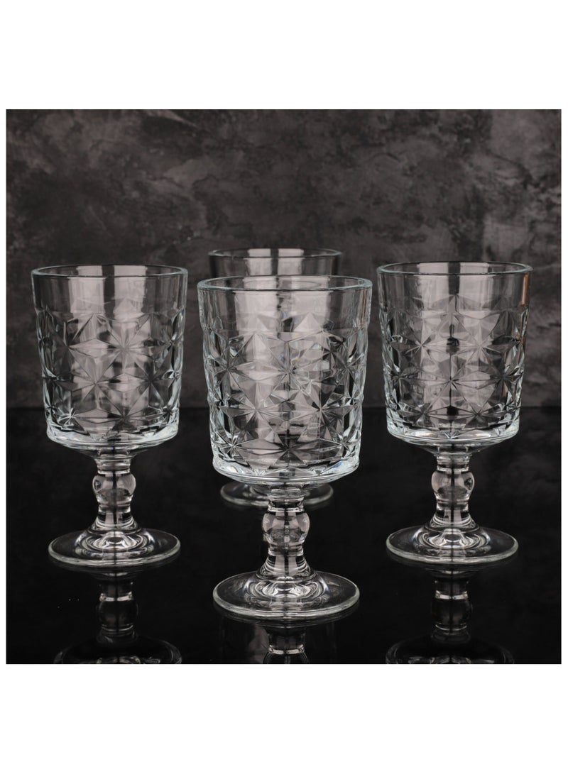 باساباتشي طقم كؤوس نبيذ أحمر استريلا 4 قطع 330 مل، ارتفاع 160 مم، قطر 86.5 مم - Image 4