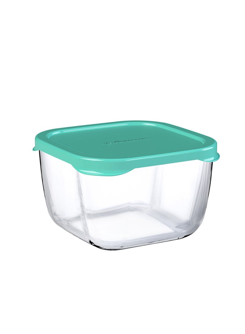 باساباتشي حاوية طعام زجاجية سنوبوكس، 760 مل، غطاء أخضر، ارتفاع 69 مم، 130 مم - Image 1