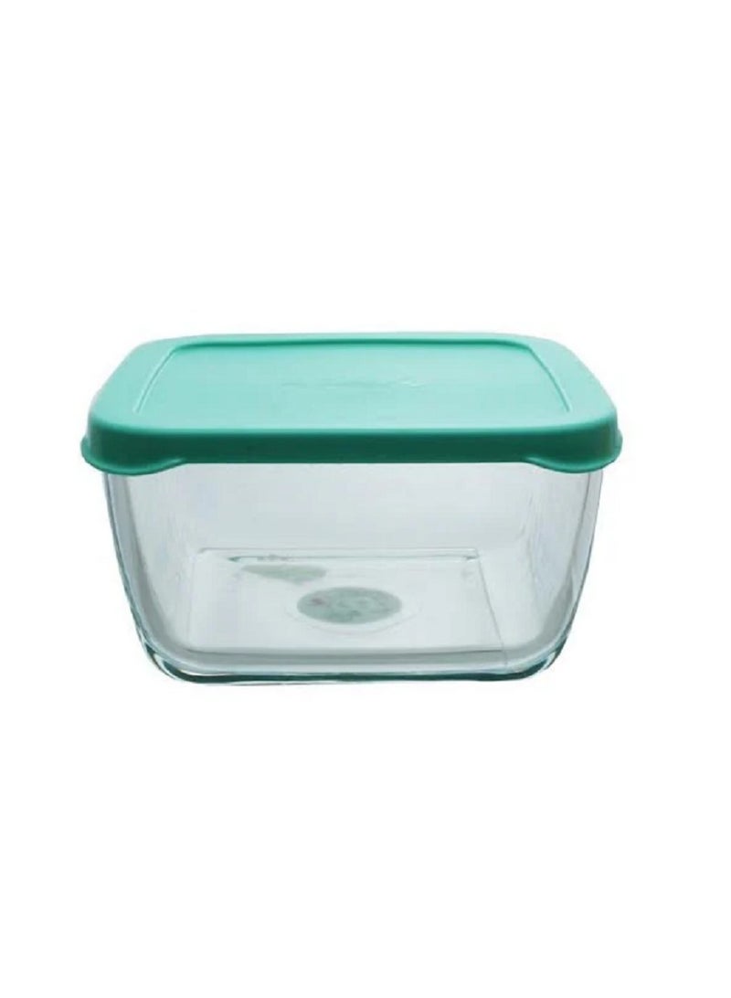 باساباتشي حاوية طعام زجاجية سنوبوكس، 760 مل، غطاء أخضر، ارتفاع 69 مم، 130 مم - Image 2