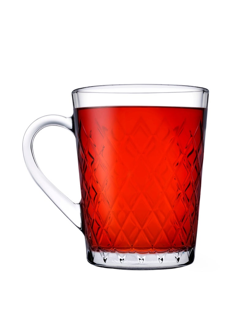 باساباتشي 2 Pieces Ruby Glass Mug Set 265 Ml Clear - Image 3