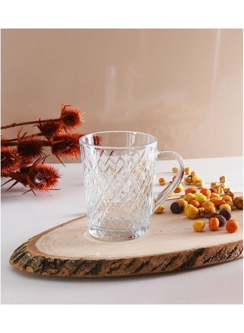باساباتشي 2 Pieces Ruby Glass Mug Set 265 Ml Clear - Image 5