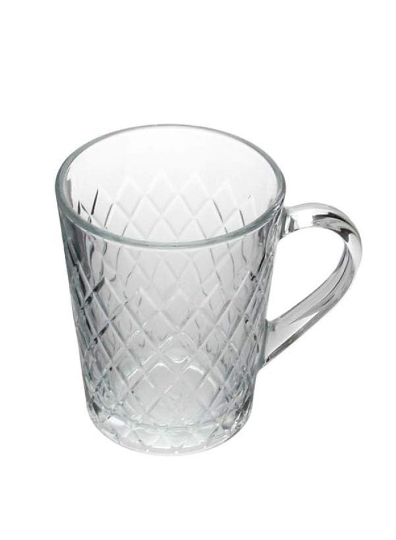 باساباتشي 2 Pieces Ruby Glass Mug Set 265 Ml Clear - Image 4