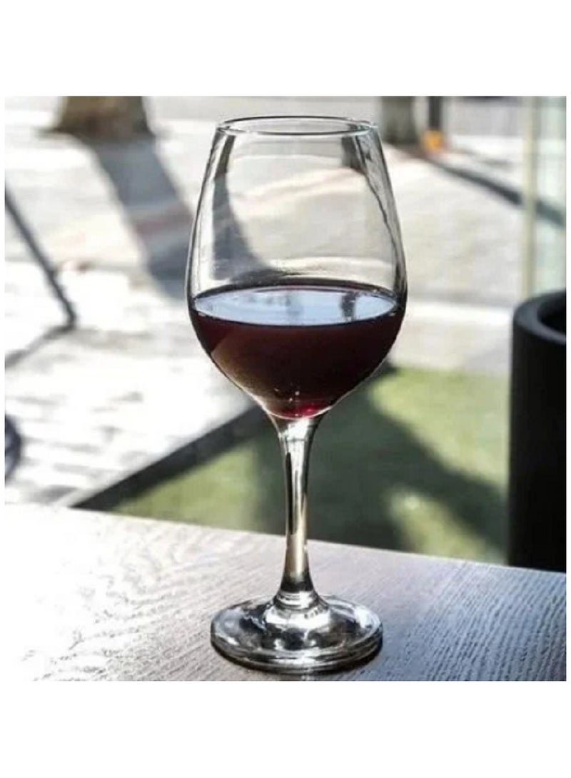 باساباتشي 6 Pieces Amber Wine Glass, 460 Ml, 216 Mm Height, 64.5 Mm Diameter Clear  - Image 4