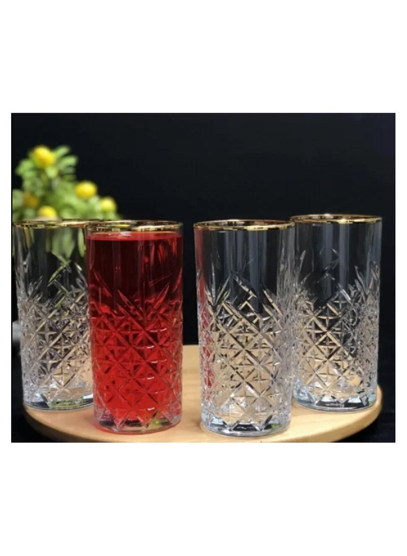 باساباتشي 4 قطع أكواب مشروبات طويلة خالدة، 295 مل، ارتفاع 143 مم، قطر 67.5 مم - شفاف - Image 3