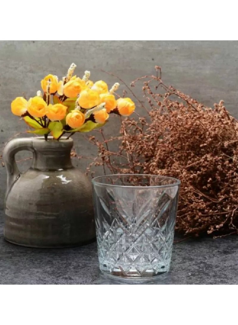 باساباتشي 4 قطع كأس ويسكي خالدة، 355 مل، ارتفاع 96.5 مم، قطر 92 مم، مقسّى بالكامل، قابل للتكديس - Image 3