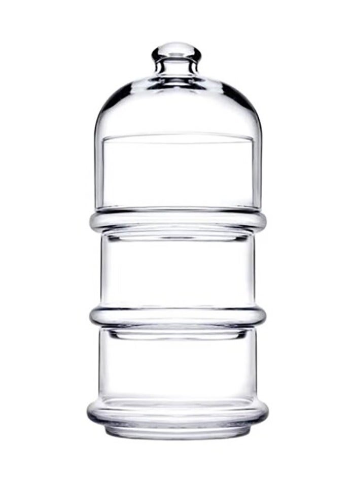 باساباتشي - 3-Layer Villa Patisserie Glass Service Bowl And Dome, 3X505 Ml, 261 Mm Height, 94 Mm Diameter - Image 1