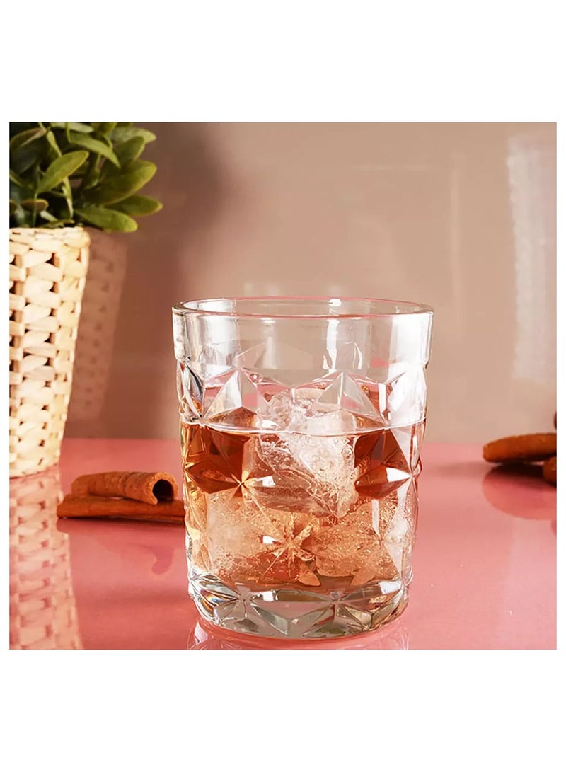 Pasabahce 4 Pieces Estrella Whisky Tumbler, 360 Ml, 107 Mm Height, 89 Mm Diameter Clear - Image 4