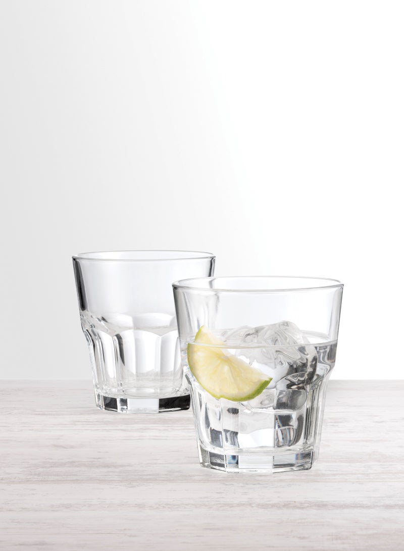 باساباتشي 3 Pieces Casablanca Whisky Glass Set 265 Ml, 91.5 Mm Height, 86 Mm Diameter, Fully Tempered Clear - Image 3