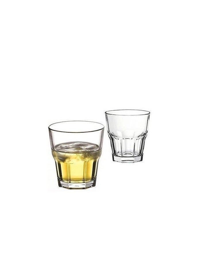 باساباتشي 3 Pieces Casablanca Whisky Glass Set 265 Ml, 91.5 Mm Height, 86 Mm Diameter, Fully Tempered Clear - Image 4