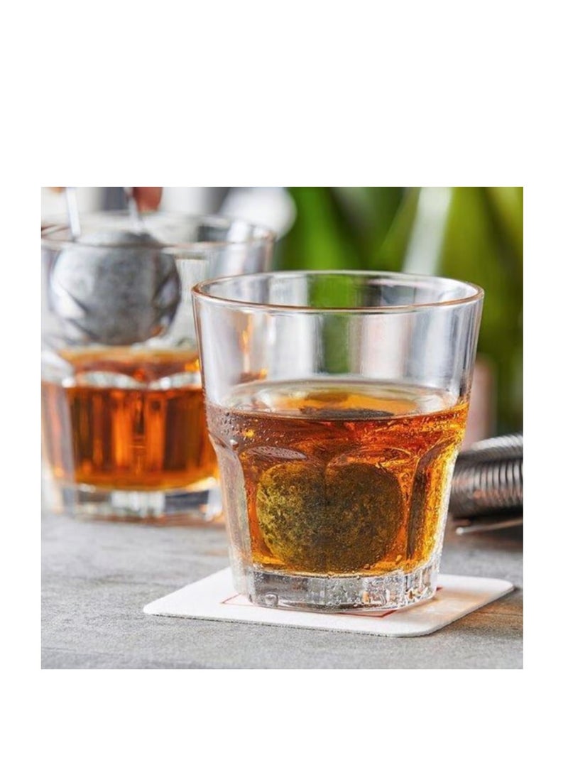 باساباتشي 3 Pieces Casablanca Whisky Glass Set 265 Ml, 91.5 Mm Height, 86 Mm Diameter, Fully Tempered Clear - Image 5