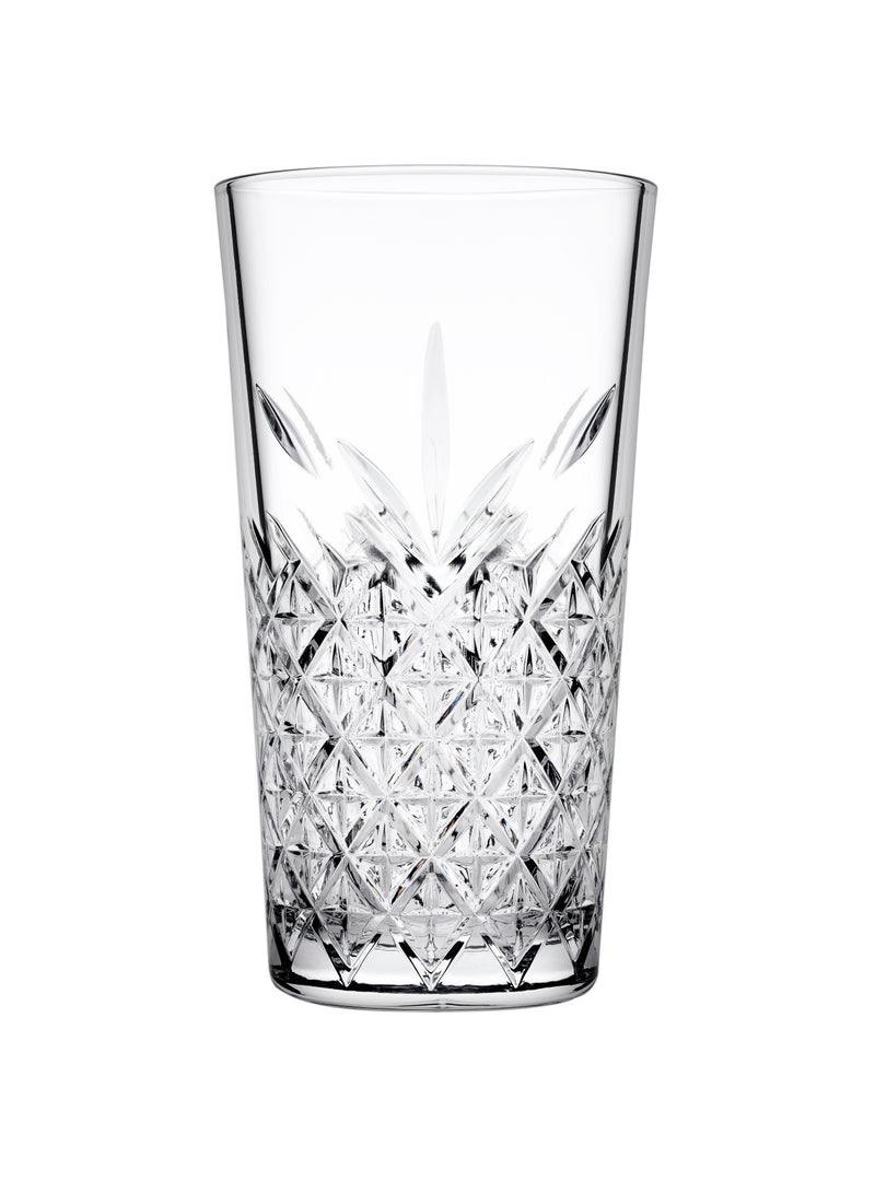 Pasabahce 4 Pieces Timeless Long Drink Tumbler, 470 Ml, 159 Mm Height, 85.5 Mm Diameter, Fully Tempered, Stackable Clear - Image 1