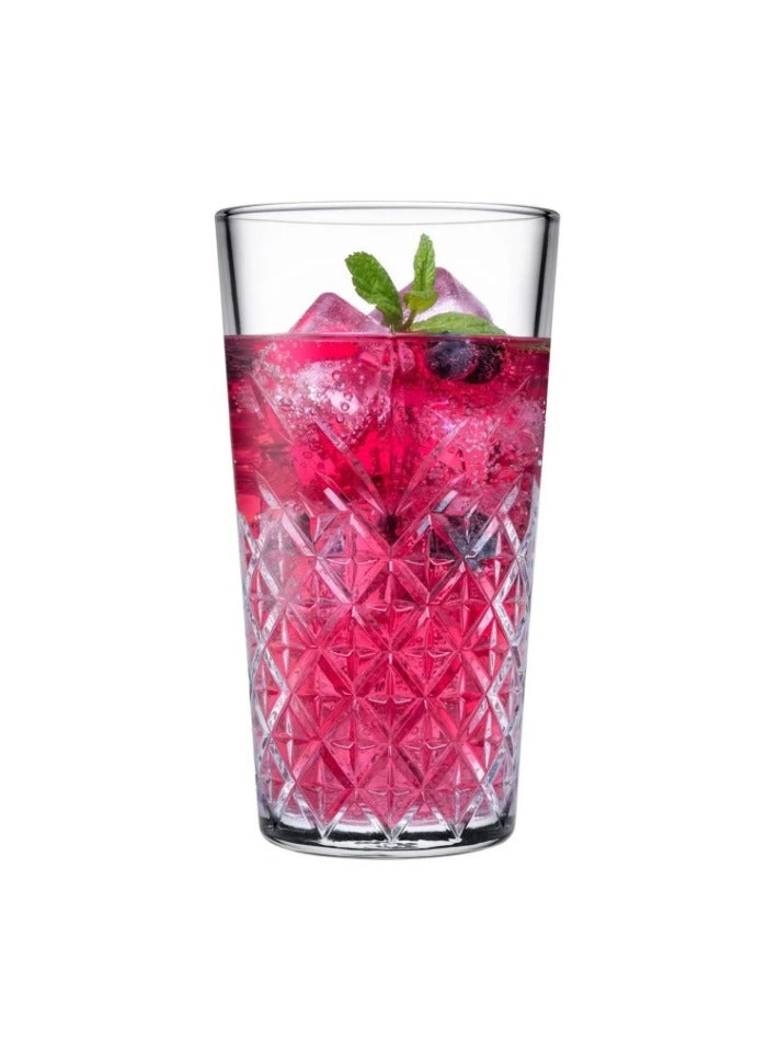 Pasabahce 4 Pieces Timeless Long Drink Tumbler, 470 Ml, 159 Mm Height, 85.5 Mm Diameter, Fully Tempered, Stackable Clear - Image 4