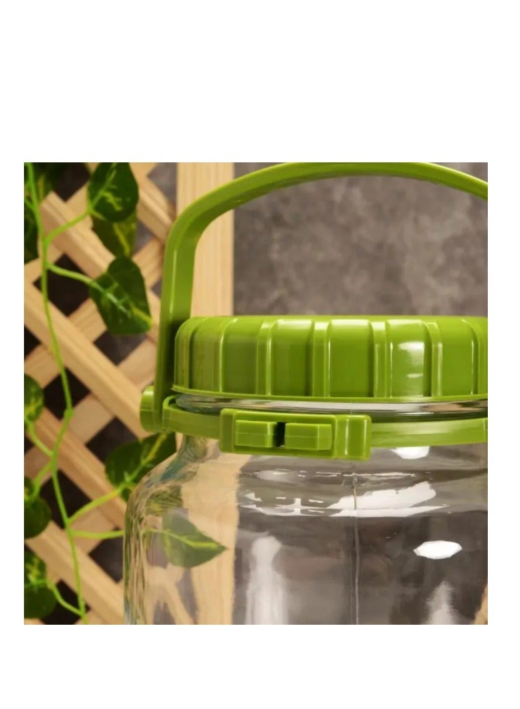 Pasabahce Harvest Glass Jar, 4 Lt, Green Lid, 270 Mm Height - Image 3
