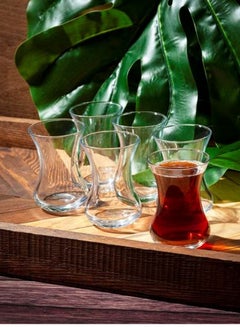 باساباتشي 6 Pieces Ince Belli Tea Cup Set 125 Ml Clear  - Image 5