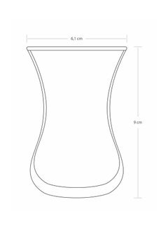 باساباتشي 6 Pieces Ince Belli Tea Cup Set 125 Ml Clear  - Image 2