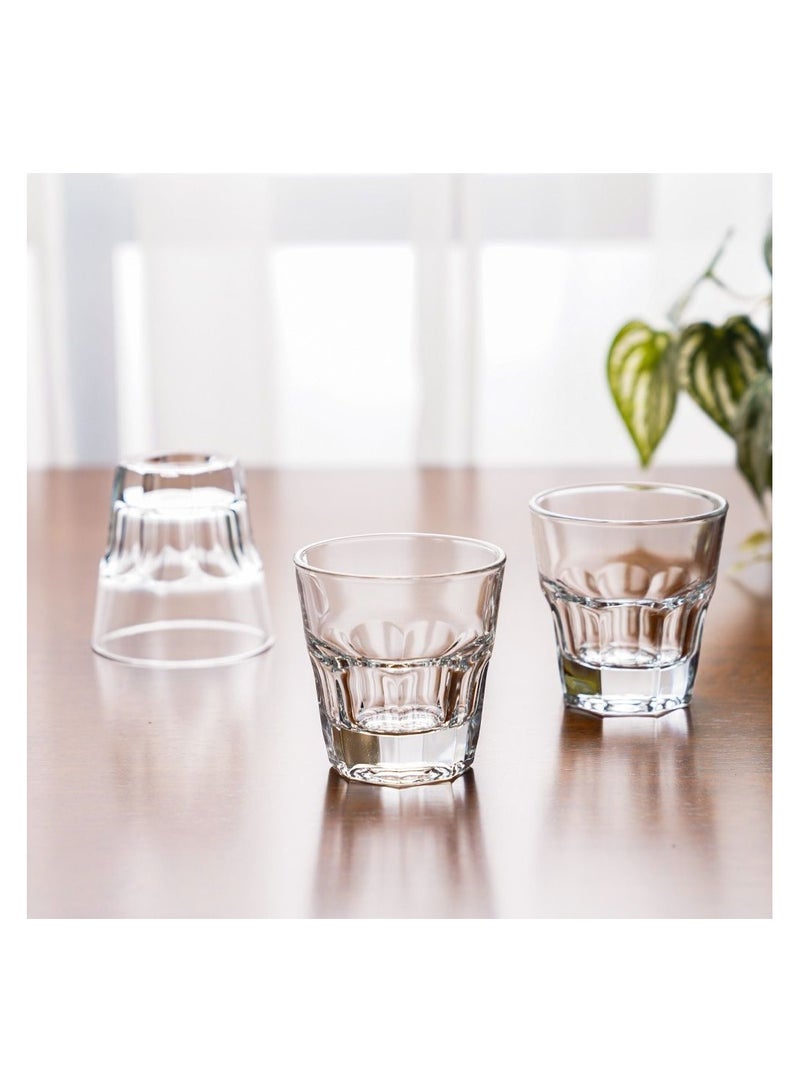 باساباتشي طقم كؤوس ماء كازابلانكا 3 قطع سعة 140 مل، ارتفاع 76 مم، قطر 72 مم، مقسّى بالكامل - Image 3