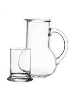 Pasabahce 2 Pieces Oasis Water Set 1000 Ml Capacity, 1 Jug And 1 Water Glass Clear  - Image 1