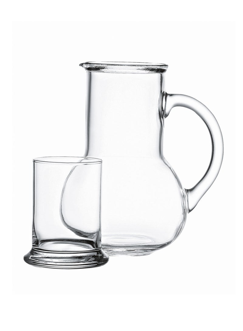 Pasabahce 2 Pieces Oasis Water Set 1000 Ml Capacity, 1 Jug And 1 Water Glass Clear  - Image 1