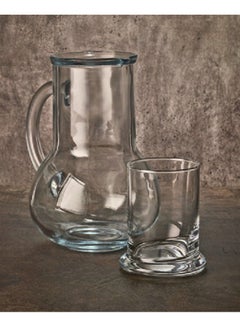 Pasabahce 2 Pieces Oasis Water Set 1000 Ml Capacity, 1 Jug And 1 Water Glass Clear  - Image 2