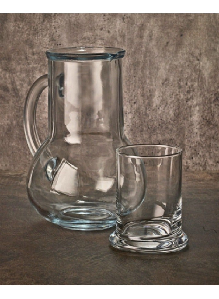 Pasabahce 2 Pieces Oasis Water Set 1000 Ml Capacity, 1 Jug And 1 Water Glass Clear  - Image 2