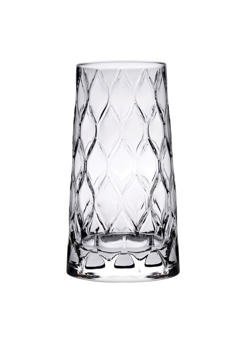 Pasabahce 4 Pieces Leafy Long Drink Glass Set 450 Ml Clear - Image 1