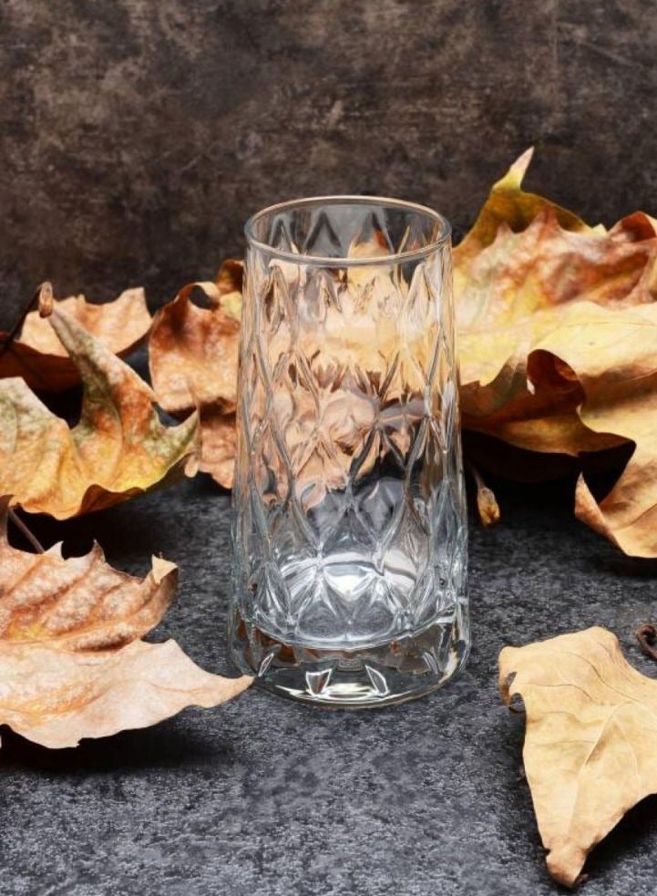 Pasabahce 4 Pieces Leafy Long Drink Glass Set 450 Ml Clear - Image 2