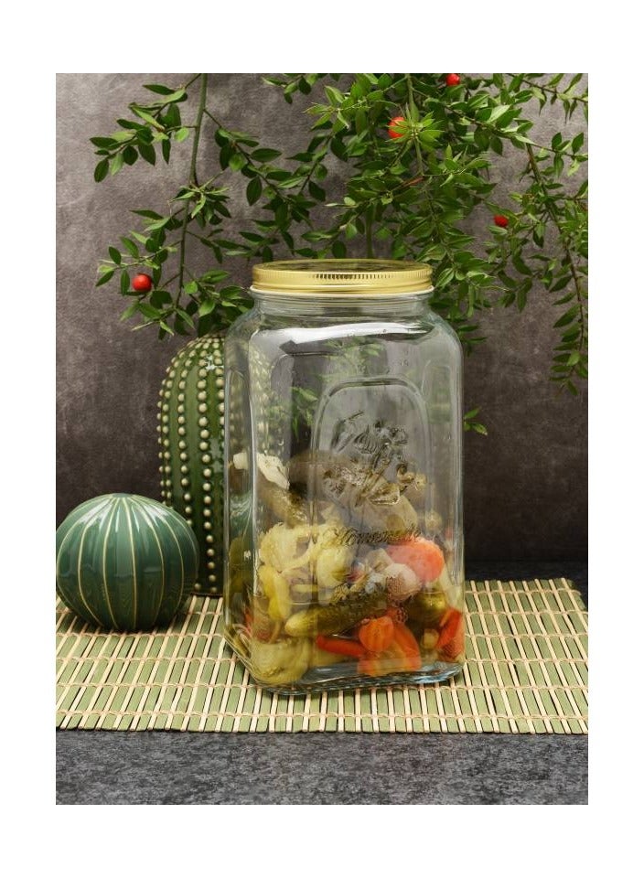 باساباتشي Homemade Glass Jar, 3 Lt, Metal Lid, 246 Mm Height - Image 3