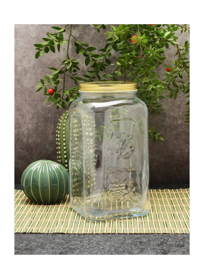 باساباتشي Homemade Glass Jar, 3 Lt, Metal Lid, 246 Mm Height - Image 2