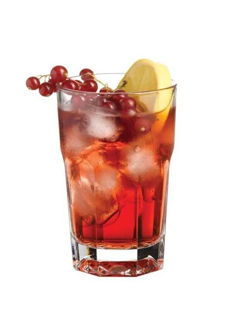 باساباتشي طقم كؤوس شراب طويلة كازابلانكا 3 قطع سعة 355 مل، ارتفاع 122 مم، قطر 83 مم، مقسّى بالكامل - Image 4