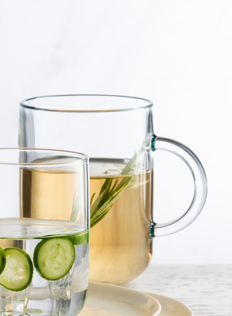 Pasabahce 2 Pieces Iconic Glass Mug Set 330 Ml Clear - Image 3