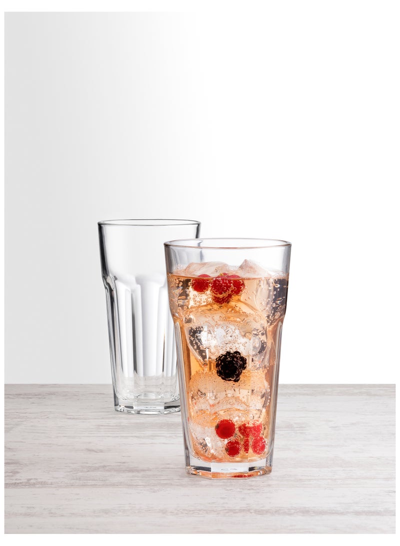 Pasabahce 3 Pieces Casablanca Long Drink Glass Set 365 Ml, 148 Mm Height, 80 Mm Diameter, Fully Tempered Clear - Image 2