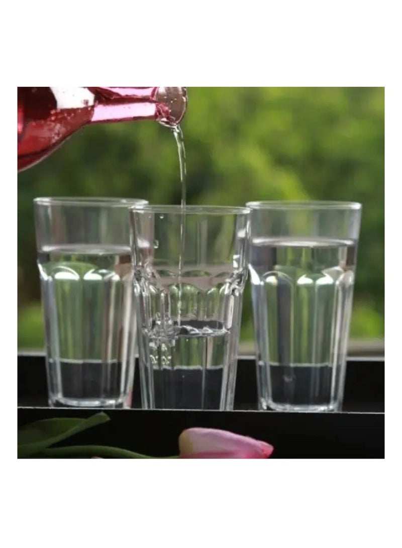 Pasabahce 3 Pieces Casablanca Long Drink Glass Set 365 Ml, 148 Mm Height, 80 Mm Diameter, Fully Tempered Clear - Image 4