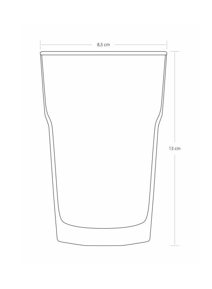 باساباتشي طقم كؤوس شراب طويلة كازابلانكا 3 قطع سعة 415 مل، ارتفاع 130 مم، قطر 87 مم، مقسّى بالكامل - Image 4