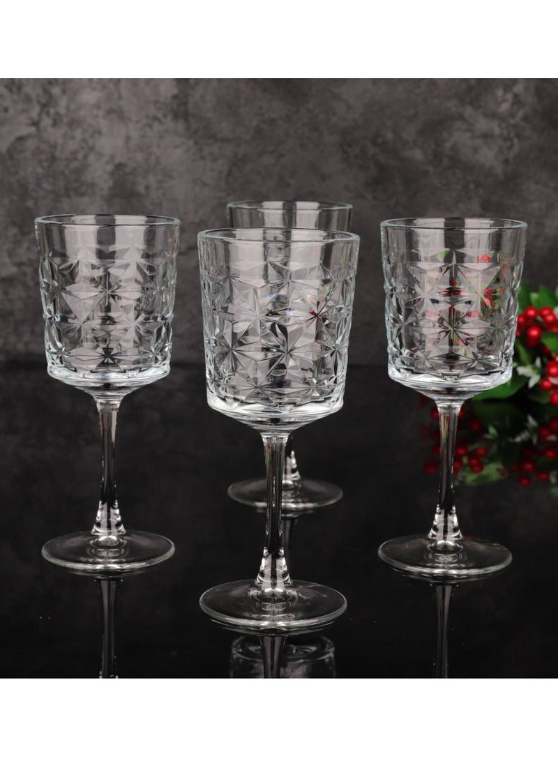 باساباتشي طقم كؤوس نبيذ أحمر استريلا 4 قطع سعة 330 مل، ارتفاع 205 مم، قطر 86.5 مم - Image 3