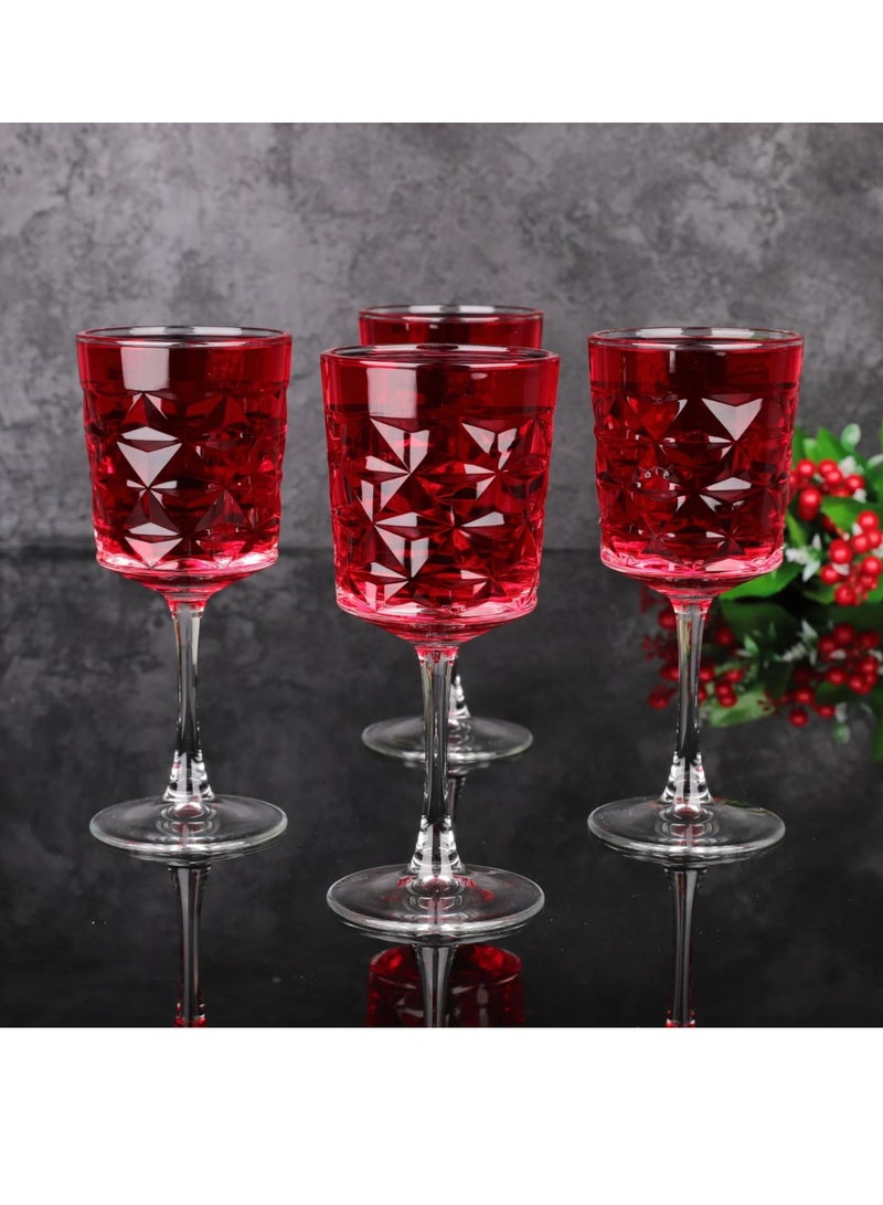 باساباتشي طقم كؤوس نبيذ أحمر استريلا 4 قطع سعة 330 مل، ارتفاع 205 مم، قطر 86.5 مم - Image 4