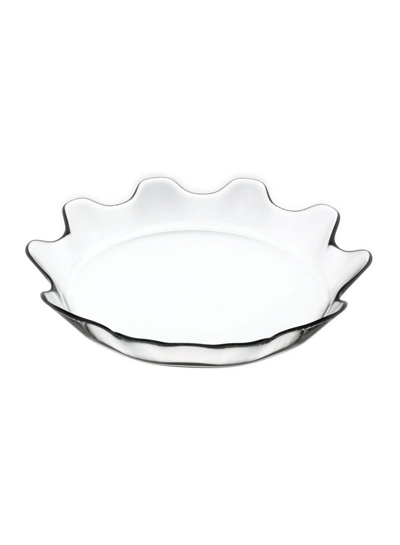 باساباتشي - Patisserie Round Glass Service Plate, 40X320 Mm - Image 1