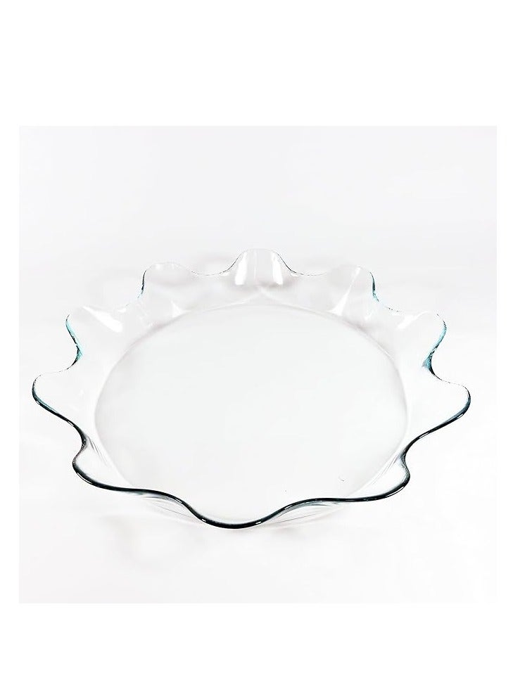 باساباتشي - Patisserie Round Glass Service Plate, 40X320 Mm - Image 1