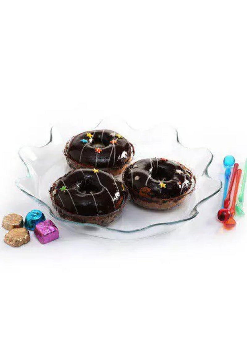 باساباتشي - Patisserie Round Glass Service Plate, 40X320 Mm - Image 1