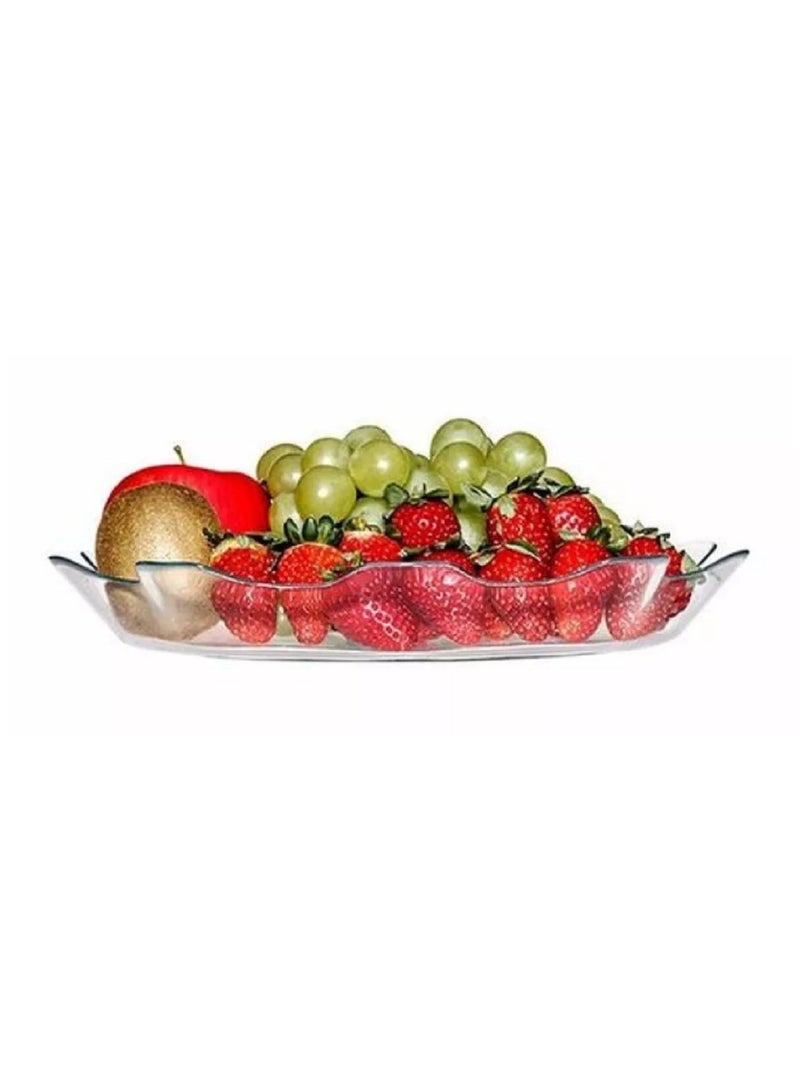 باساباتشي - Patisserie Round Glass Service Plate, 40X320 Mm - Image 1