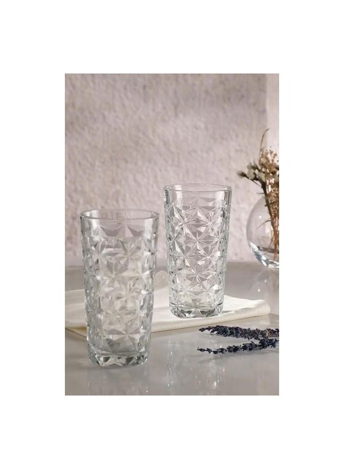 Pasabahce 4 Pieces Estrella Long Drink Tumbler, 360 Ml, 150 Mm Height, 85 Mm Diameter Clear - Image 4