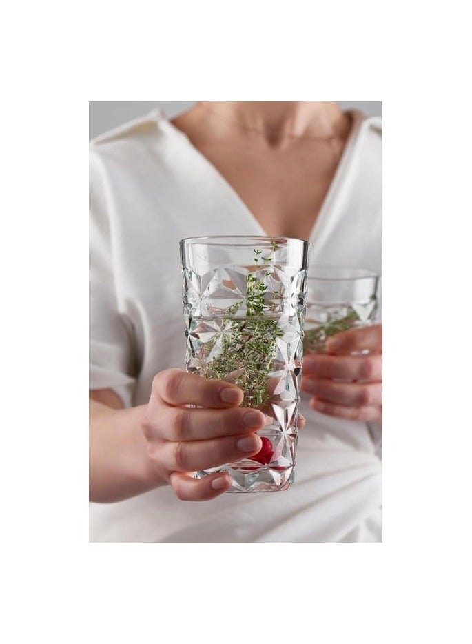 Pasabahce 4 Pieces Estrella Long Drink Tumbler, 360 Ml, 150 Mm Height, 85 Mm Diameter Clear - Image 5