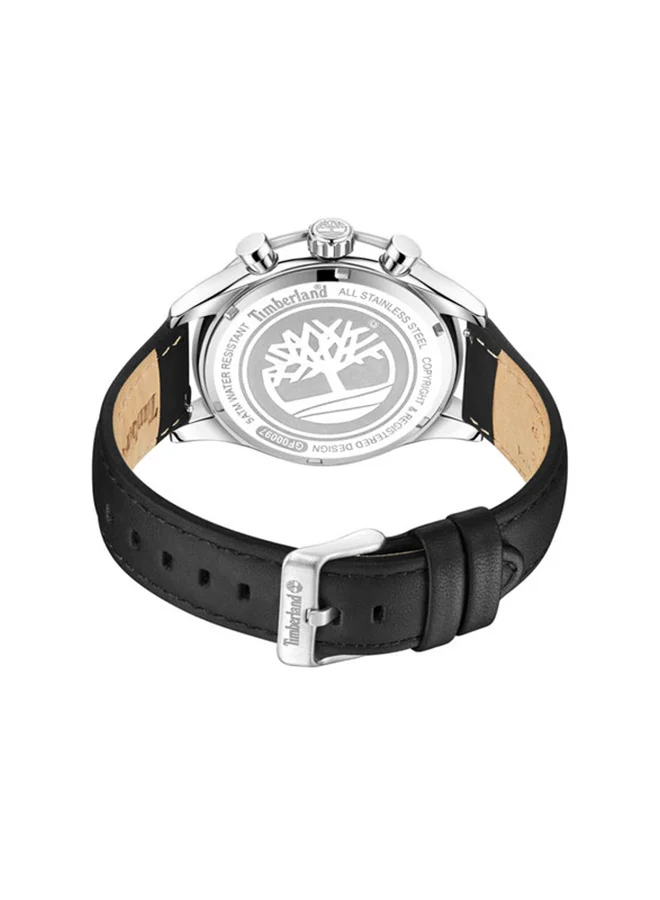تمبرلاند Ashmont Men's Watch 46mm Analog Navy Dial Black Leather Strap