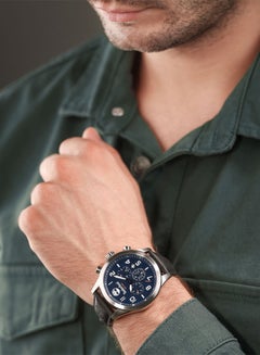 Timberland Men's Timberland Ashmont Multifunction - Mens Watch - Navy Dial, Black Leather Strap  - Image 4