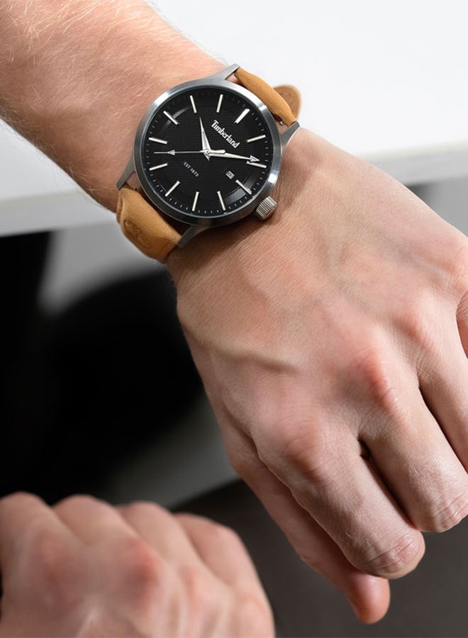 Timberland Men's Timberland Trumbull Quartz - Mens Watch - Black Dial, Tan Leather Strap - Image 4