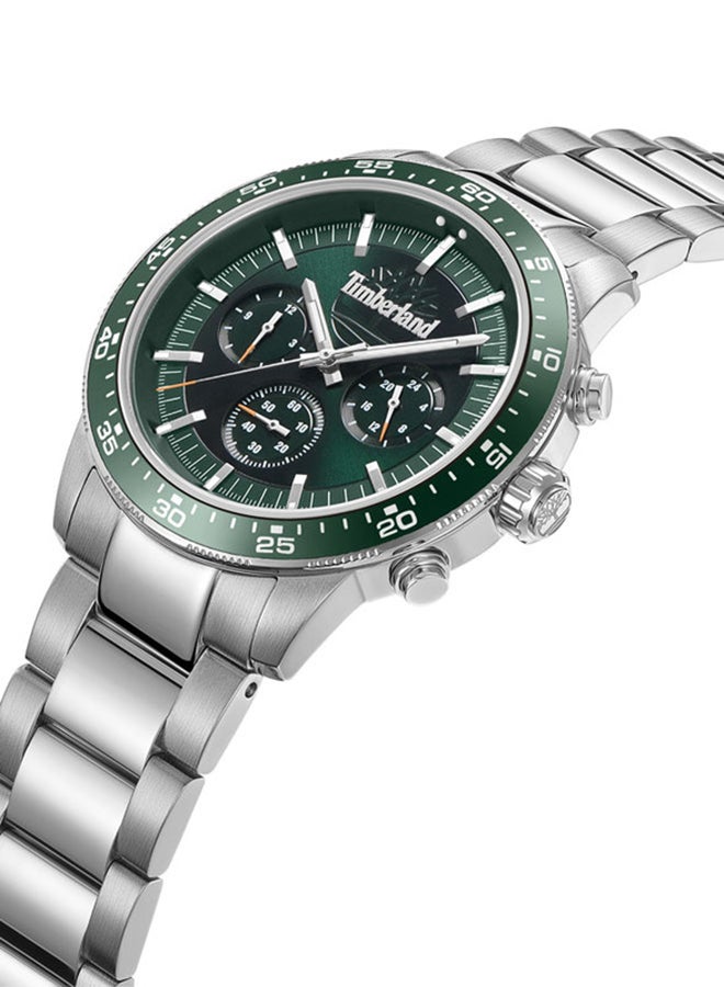 تمبرلاند Men's Timberland Parkman Multifunction - Mens Watch - Green Dial, Steel Bracelet  - Image 1
