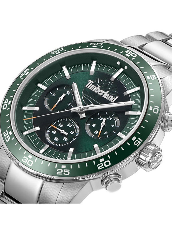 تمبرلاند Men's Timberland Parkman Multifunction - Mens Watch - Green Dial, Steel Bracelet  - Image 3